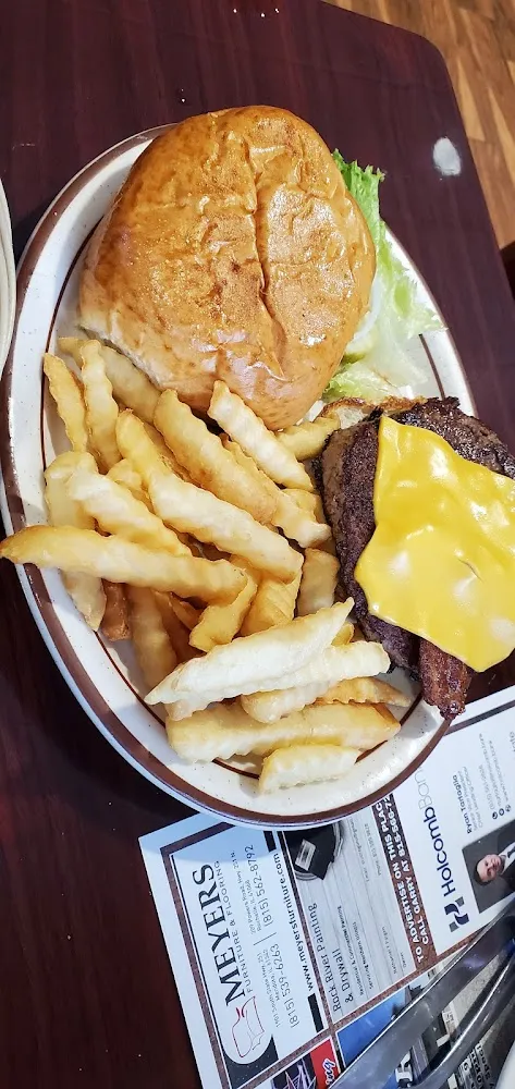 Bacon Cheeseburger and Fries